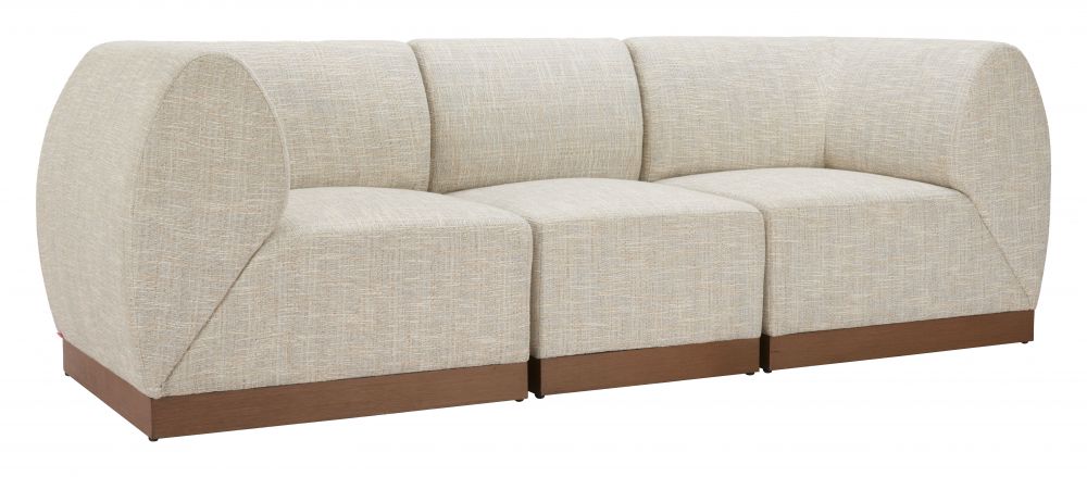 Modern Christy Armless Chair Beige outdoor
