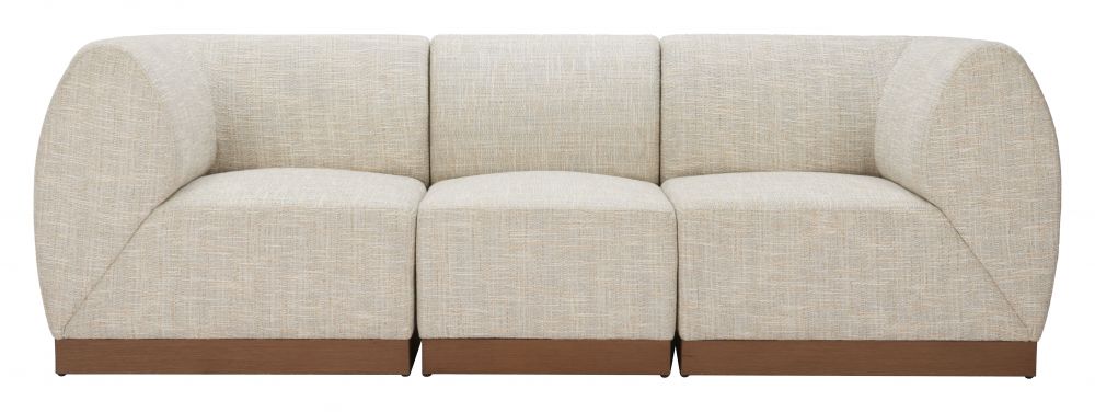 Modern Christy Armless Chair Beige outdoor