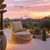 Modern Cabana Swivel Chair Multicolor outdoor