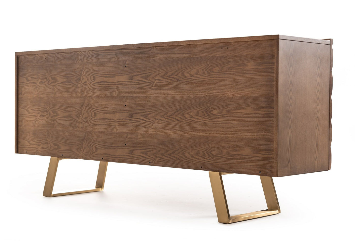 Mid-Century Walnut & Gold Buffet
