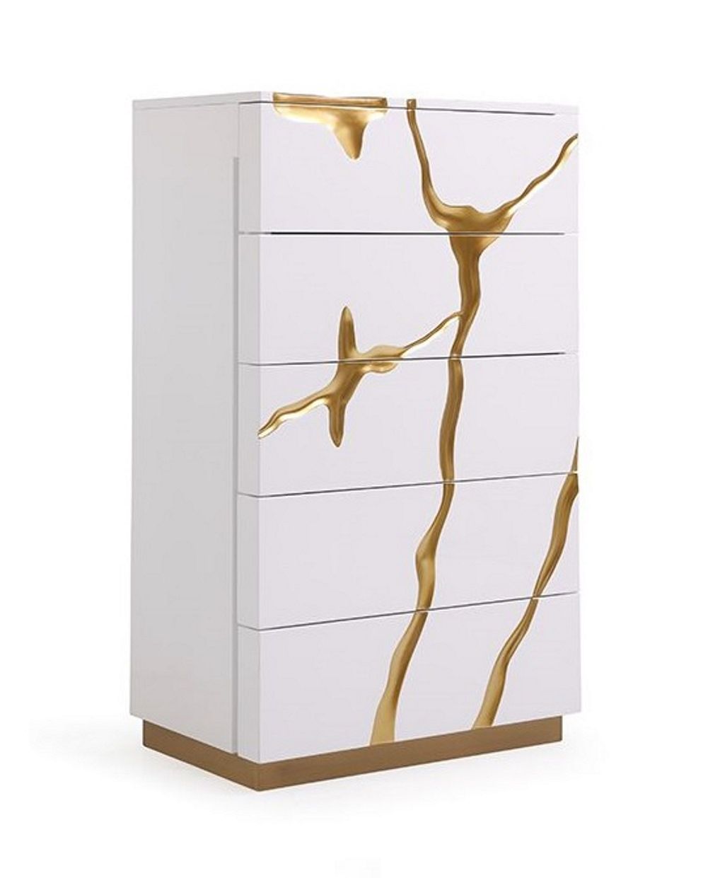 Modrest Aspen Modern White & Gold Chest
