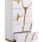 Modrest Aspen Modern White & Gold Chest