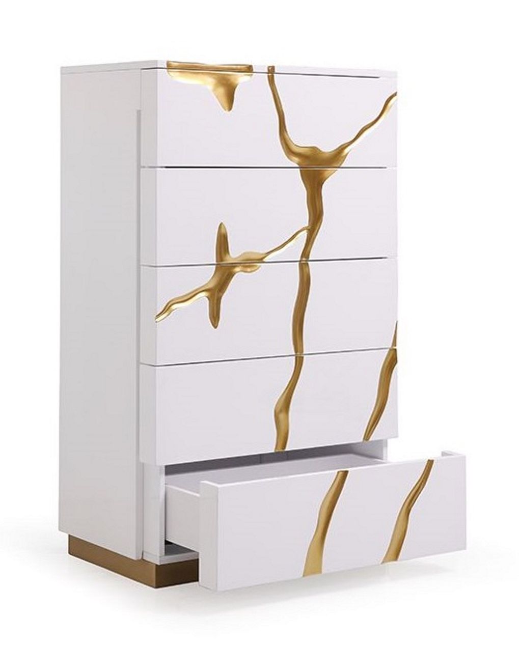 Modrest Aspen Modern White & Gold Chest