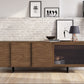 Modrest Glencoe Modern Glass & Walnut Buffet