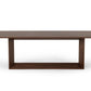 Mid-Century Walnut Dining Table with Beveled Edges