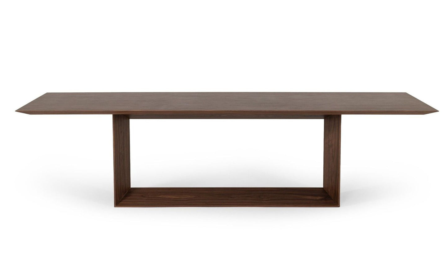 Mid-Century Walnut Dining Table with Beveled Edges