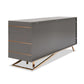 Katzu High Gloss Grey Buffet with Rose Gold Base