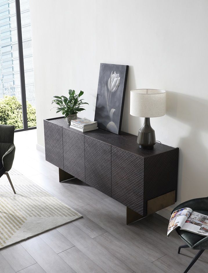 Modrest Gerald — Modern Brown Ash & Antique Copper Buffet in Pakistan