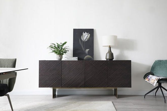 Modrest Gerald — Modern Brown Ash & Antique Copper Buffet in Pakistan