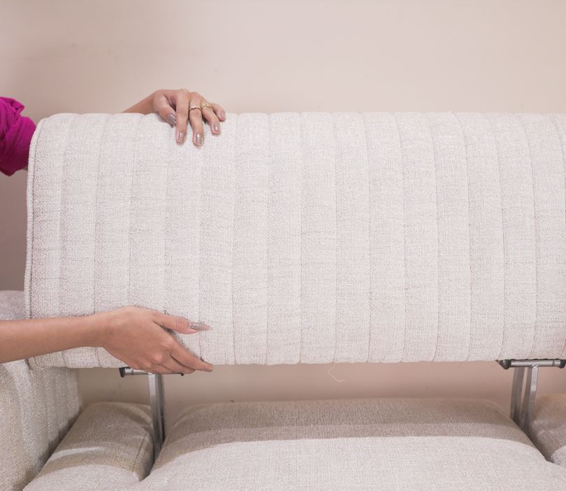 Lorenz 3-Seater Lounger Sofa with Tilt Headrest – Cotton Jade Ivory Pakistan