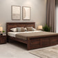 Adolph Sheesham Wood King Bed – Walnut Finish