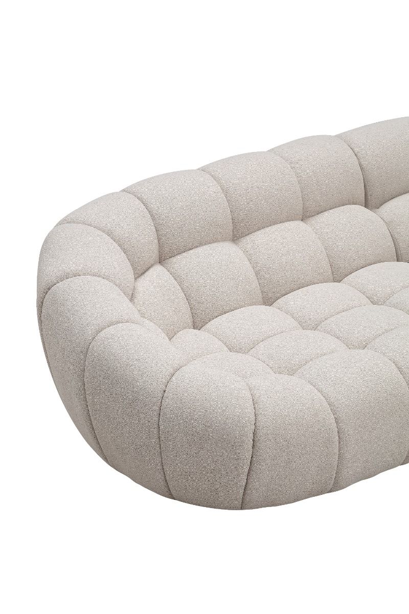 Luxury Beige Curved Sectional Sofa