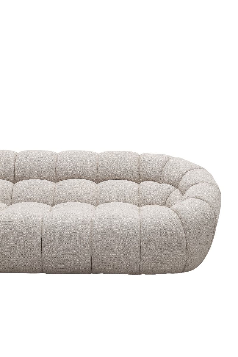 Luxury Beige Curved Sectional Sofa