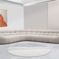Luxury Beige Curved Sectional Sofa