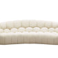 Divani Casa Yolonda – Beige Curved 3-Seater Sectional Sofa
