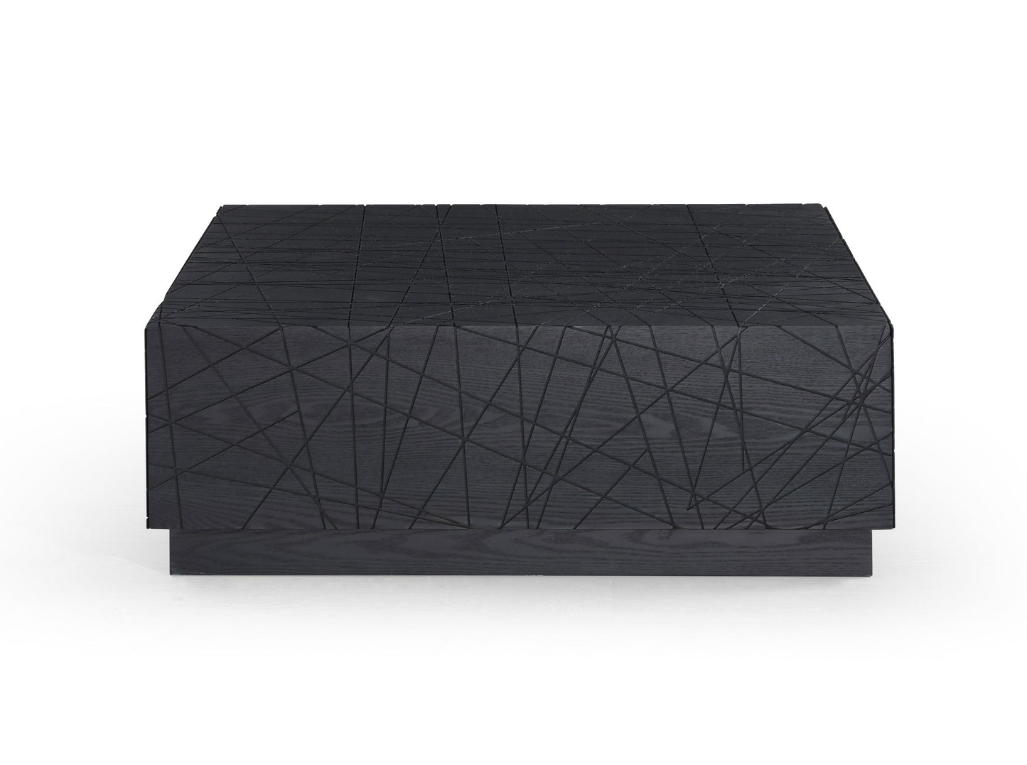 Kenda Matte Black Oak Square Coffee Table