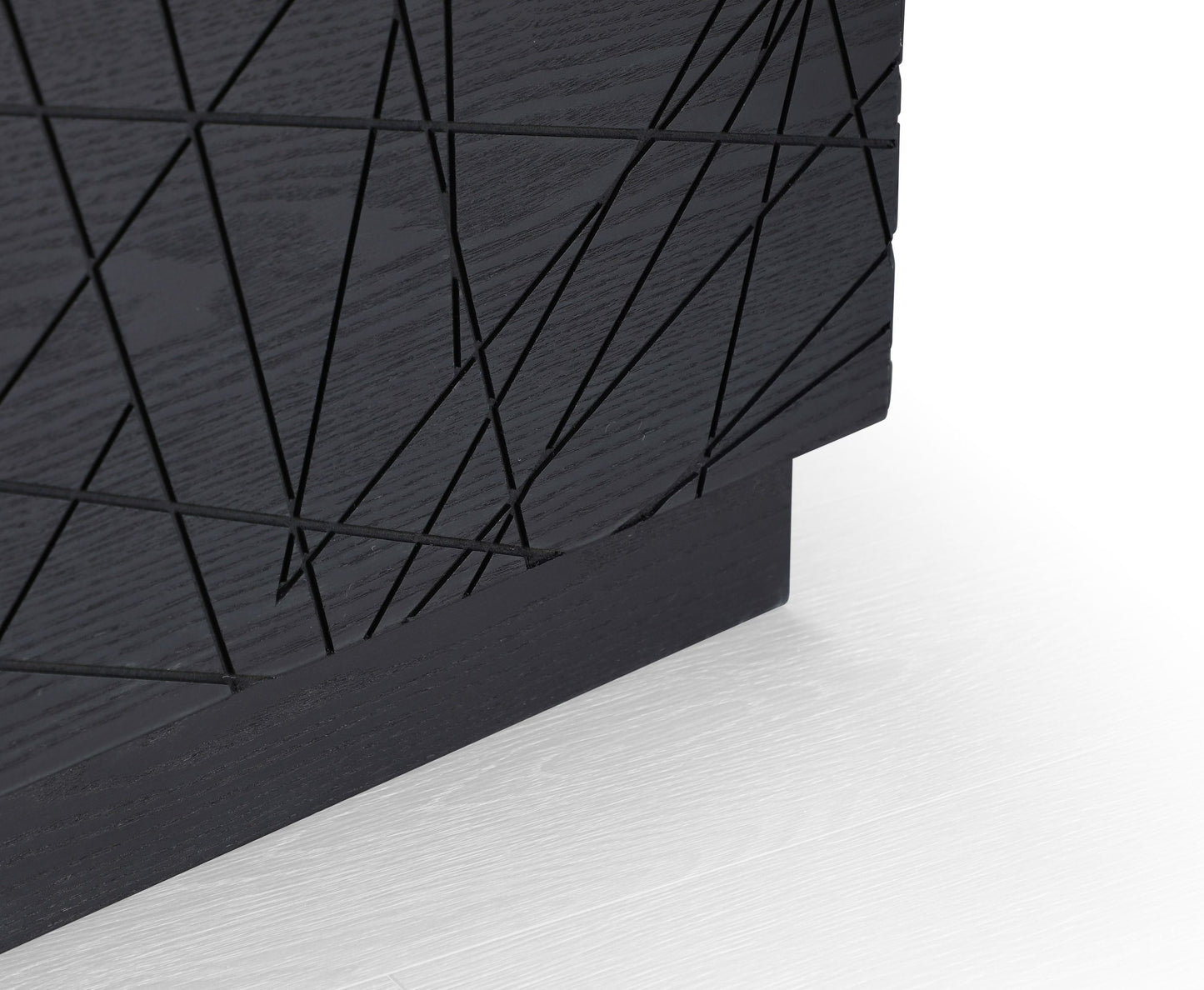 Kenda Matte Black Oak Square Coffee Table