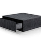 Kenda Matte Black Oak Square Coffee Table