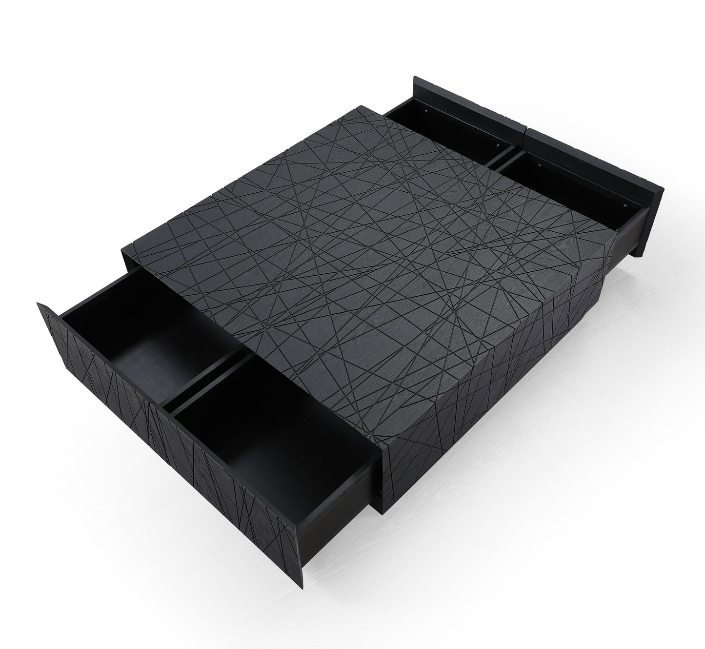 Kenda Matte Black Oak Square Coffee Table