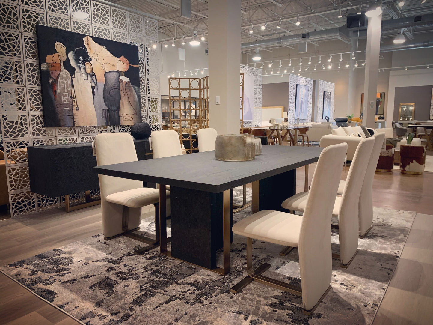 Modrest Tasha Beige Linen Dining Chairs – Set of 6