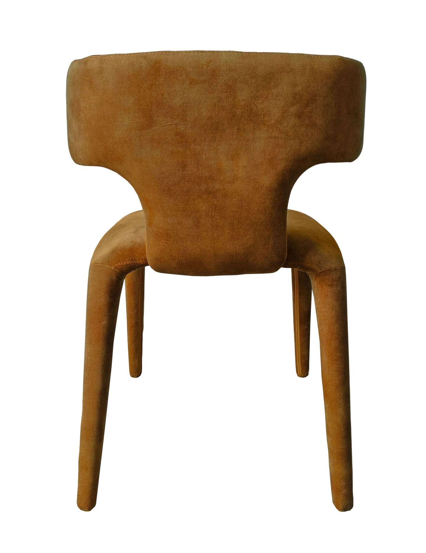 Saehee Dining Chair by Modrest — Camel Velvet, Iron Frame
