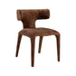 Saehee Dining Chair by Modrest — Camel Velvet, Iron Frame