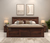 Adolph Sheesham Wood King Bed – Walnut Finish