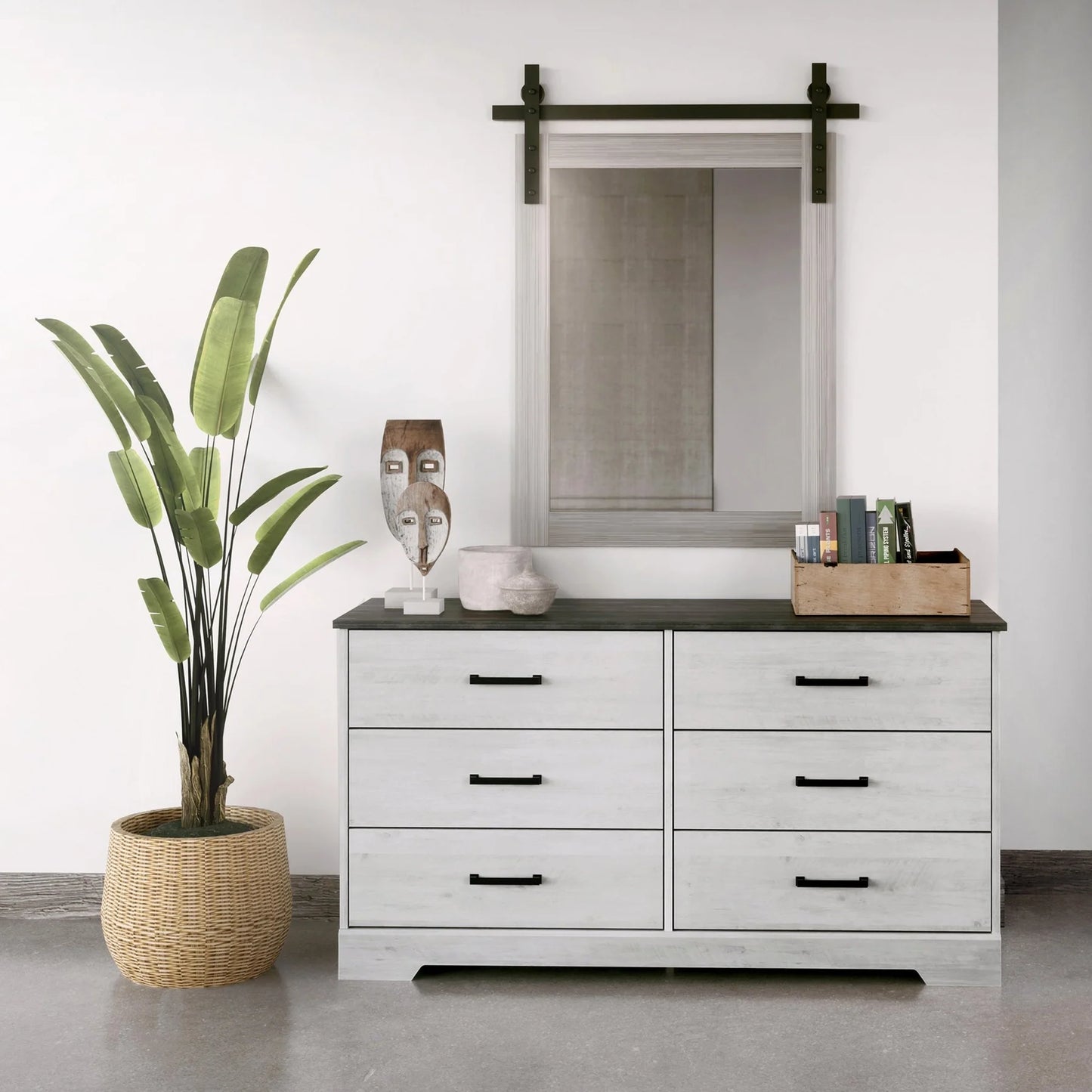 Rustic 6-drawer dresser