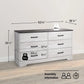 Rustic 6-drawer dresser