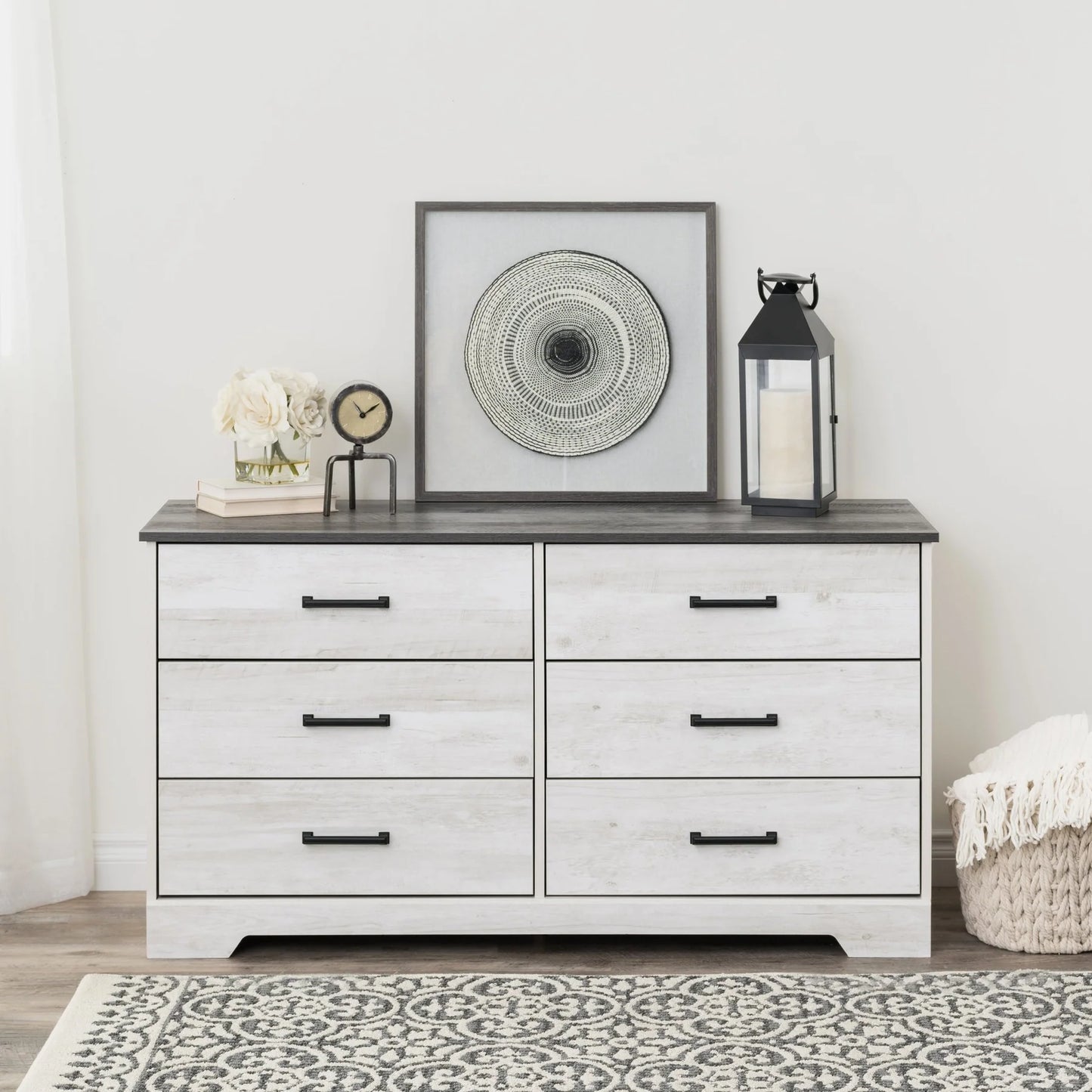 Rustic 6-drawer dresser