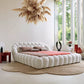 Bubble White Bed — Plush Bouclé / Sherpa Platform Bed