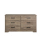 Rustic 6-drawer dresser