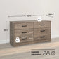Rustic 6-drawer dresser