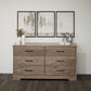 Rustic 6-drawer dresser