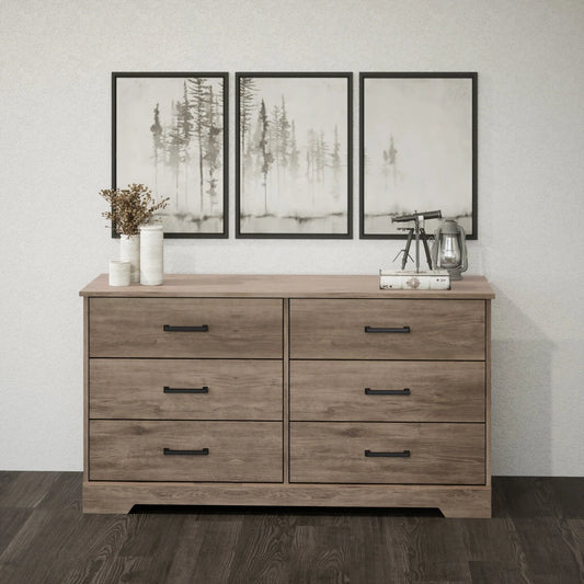 Rustic 6-drawer dresser