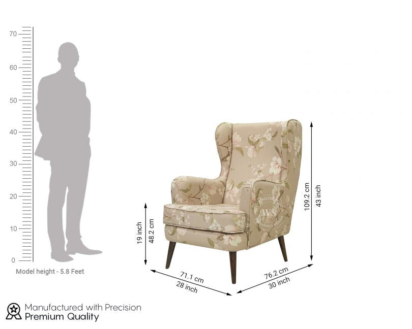 Claudia Lounge Chair Magnolia Beige – Cotton Accent Chair Pakistan