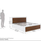 Harper Teak King Bed – Frosty White Finish with Smart Box Storage