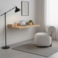 Cozy Boucle Swivel Lounge Chair | Plush Ivory Accent Chair with Round Base