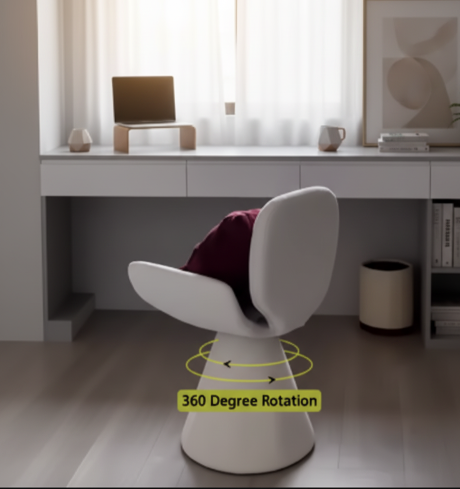 Solid Wood Swivel Chairs Portable Dining Chair Bedroom