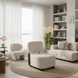 "Modern Accent Chair for Living Room – Minimalist Upholstered Lounge Chair
