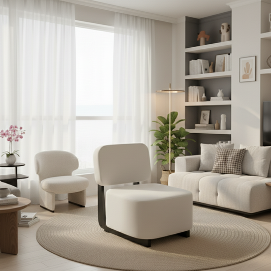 "Modern Accent Chair for Living Room – Minimalist Upholstered Lounge Chair