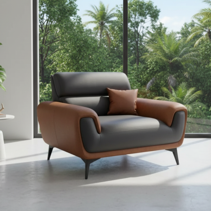 Nordic Leather Sofa Designer Romantic Living Room "4pc" Furniture Couple