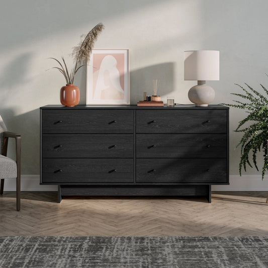Black Oak 6-Drawer Dresser – Finnley