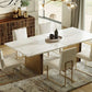 Marble & Gold Dining Table & Dining Chairs