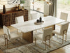Marble & Gold Dining Table & Dining Chairs