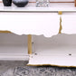 White & Gold High Gloss Buffet