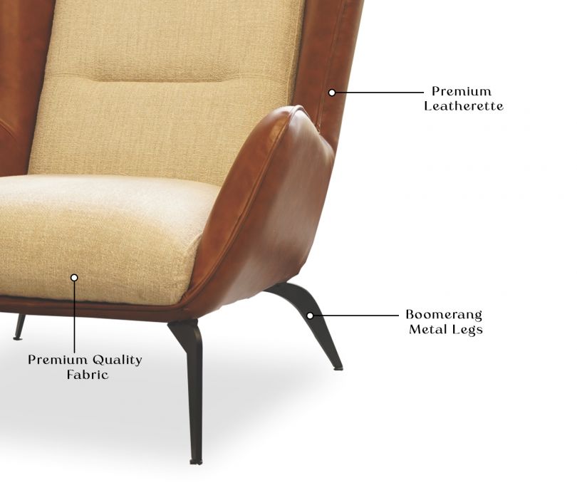 Carolina Lounge Chair Ginger Bread – Stylish & Durable Lounge Chair Pakistan
