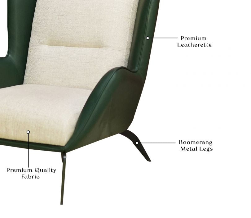 Carolina Lounge Chair Leaf – Green Velvet Accent Chair Pakistan