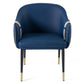 Azure Luxe Blue & Beige Dining Chair