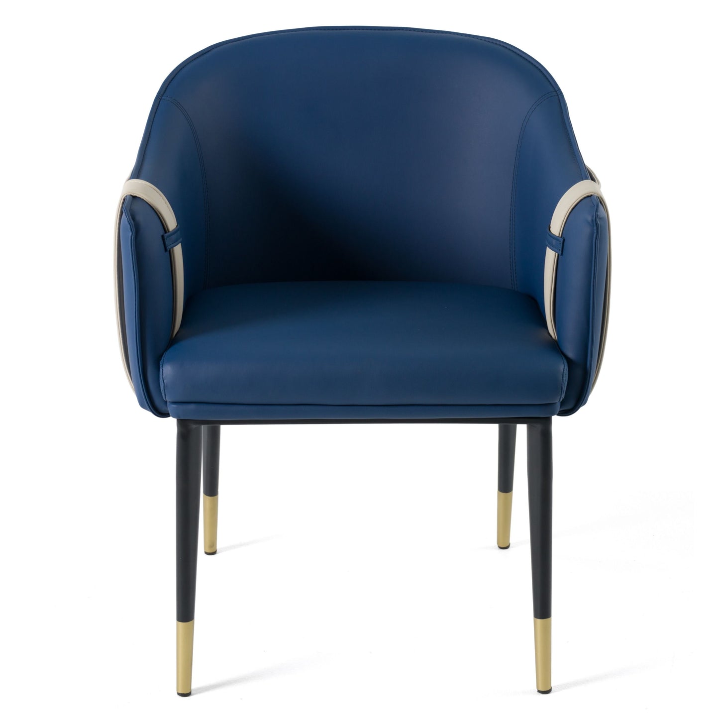 Azure Luxe Blue & Beige Dining Chair